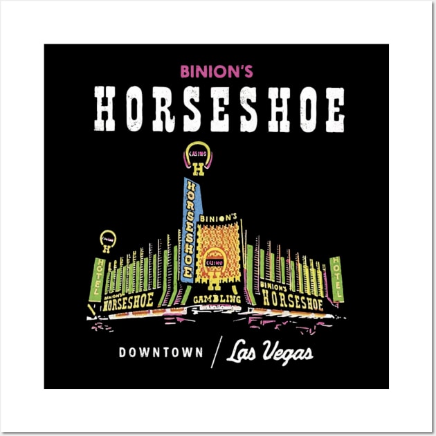 Binion's Horseshoe Hotel Casino Vintage Retro Las Vegas Wall Art by Ghost Of A Chance 